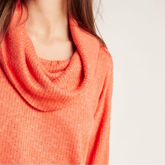 Maeve Addie Ruffled Hacci Cowl Neck Pullover Long Sleeve Sweater Top - Picture 2 of 8